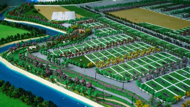 Master plan of 69 Brookside by Lok8 Infra, Nagpur with landscaped plots and green spaces.