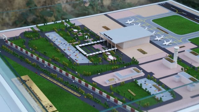 Beige Newt 372921: Modern airport model at 65 Dolo Airport, Silchar with runway and terminal facilit.